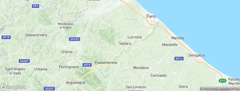 Serrungarina, Italy Map