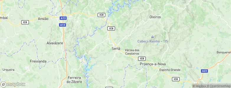 Sertã Municipality, Portugal Map
