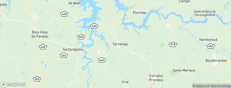 Sertaneja, Brazil Map