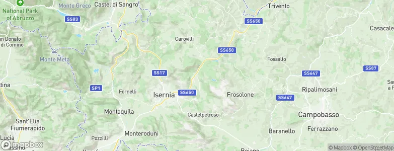 Sessano del Molise, Italy Map