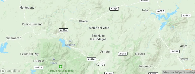 Setenil de las Bodegas, Spain Map