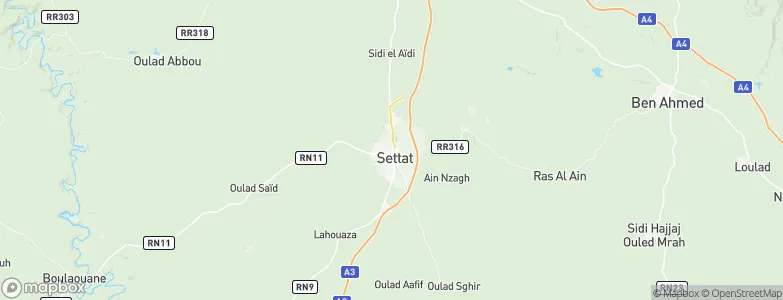 Settat City, Morocco Map