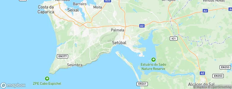 Setúbal Municipality, Portugal Map
