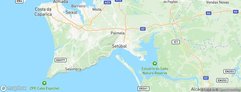 Setúbal, Portugal Map