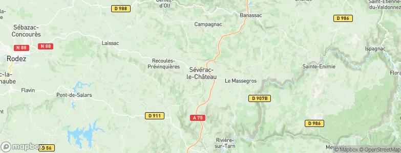 Sévérac d'Aveyron, France Map
