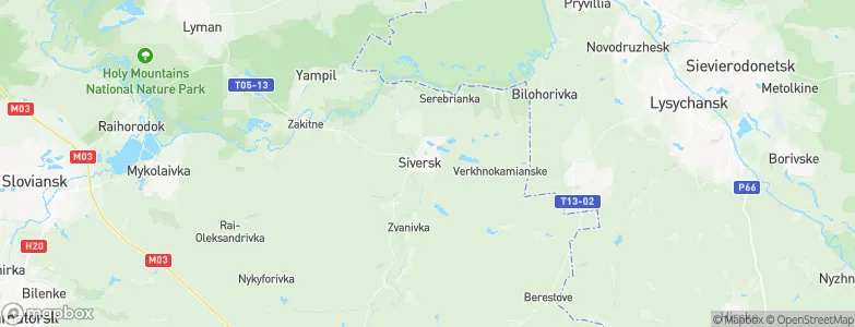 Seversk, Ukraine Map