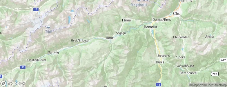 Sevgein, Switzerland Map