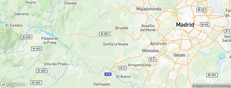 Sevilla La Nueva, Spain Map
