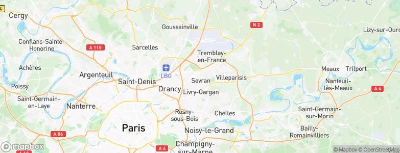 Sevran, France Map