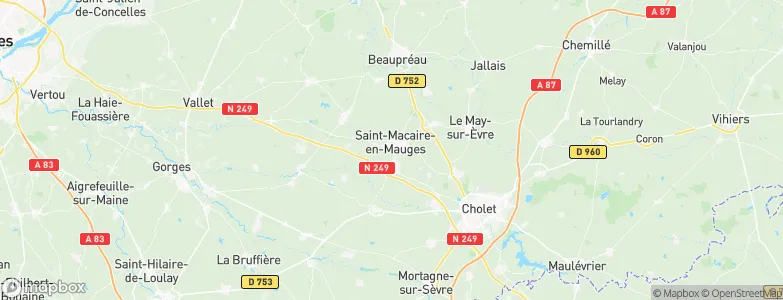 Sèvremoine, France Map
