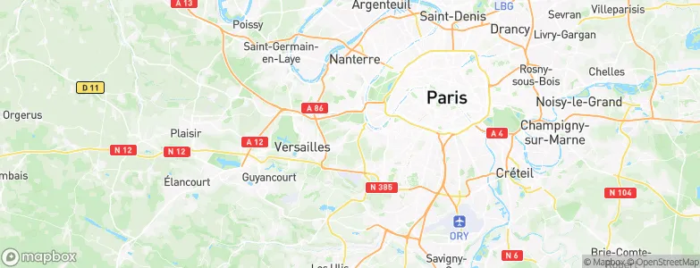 Sèvres, France Map