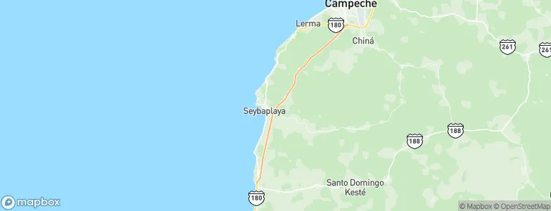 Seybaplaya, Mexico Map