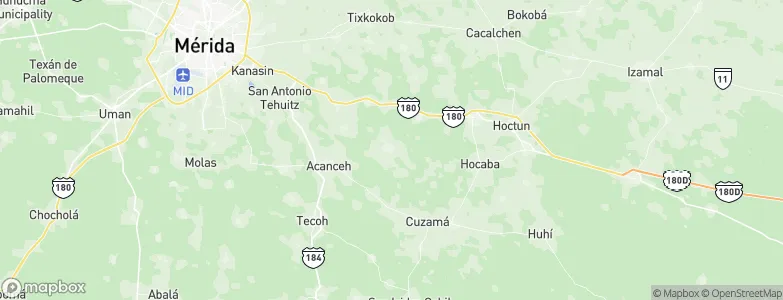 Seyé, Mexico Map
