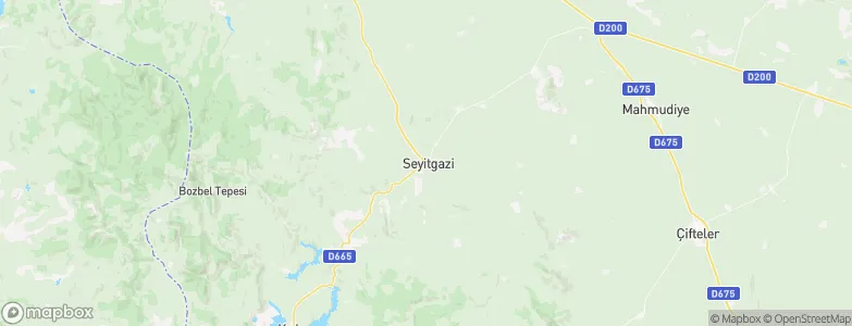Seyitgazi, Turkey Map