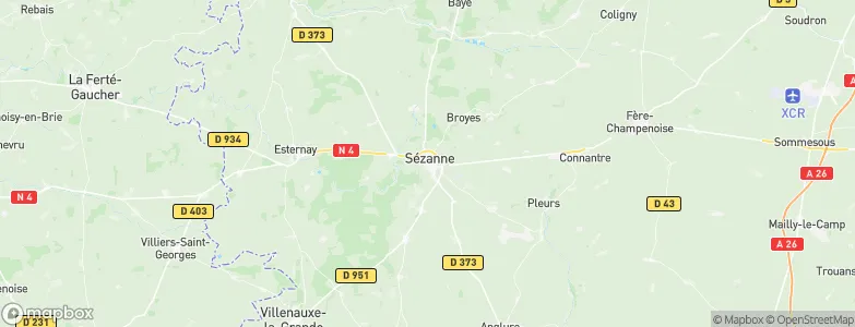 Sézanne, France Map