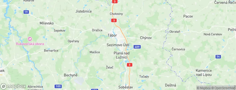 Sezimovo Ústí, Czechia Map