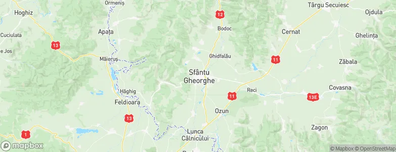 Sfântu Gheorghe, Romania Map