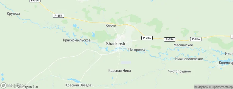 Shadrinsk, Russia Map