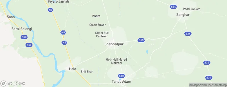 Shahdadpur, Pakistan Map