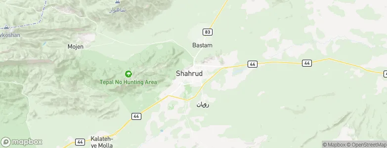 Shahrud, Iran Map