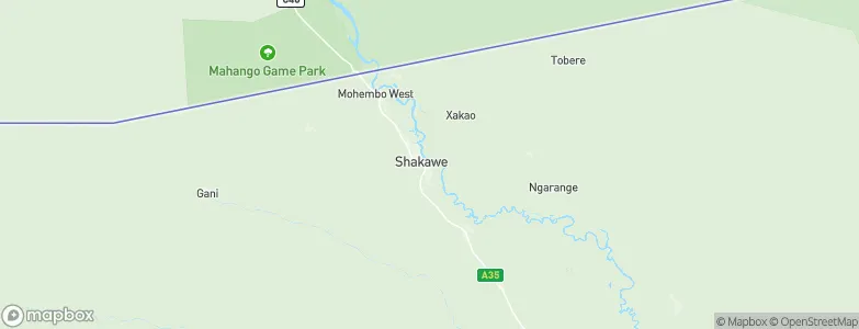 Shakawe, Botswana Map