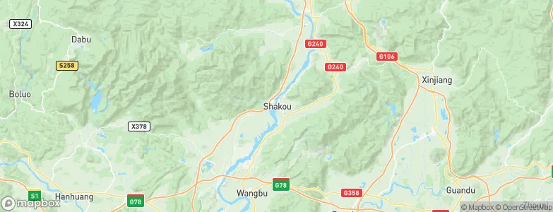 Shakou, China Map