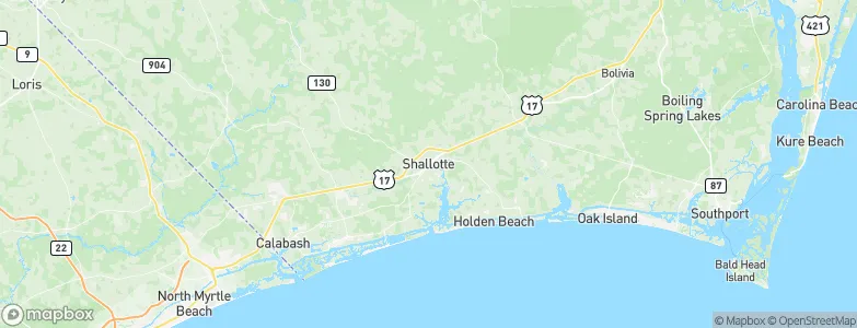 Shallotte, United States Map