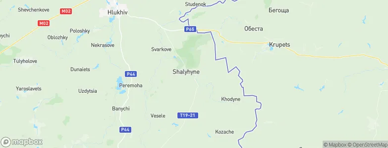 Shalyhyne, Ukraine Map