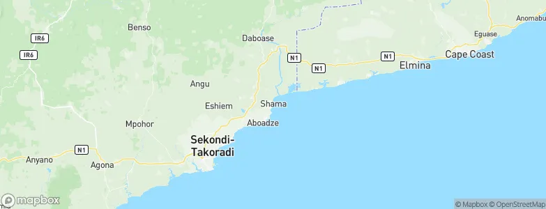Shama Junction, Ghana Map