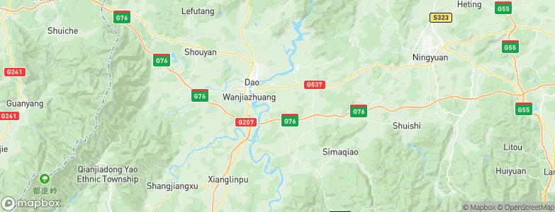 Shangguan, China Map