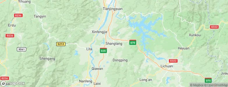 Shangtang, China Map