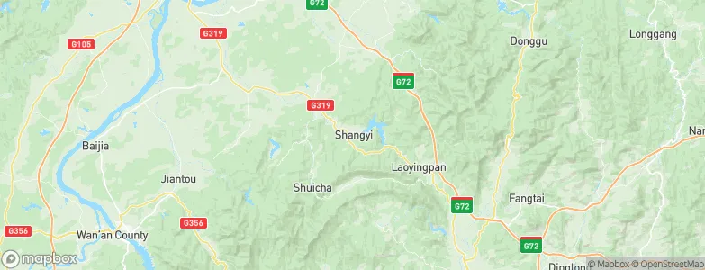 Shangyi, China Map