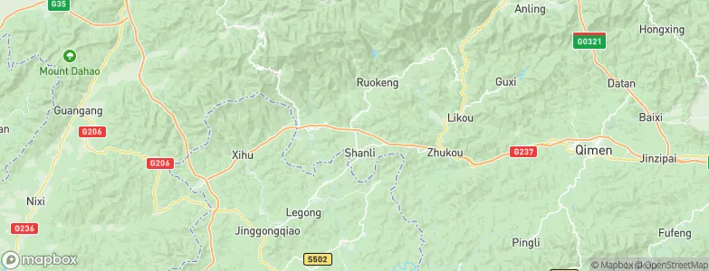 Shanli, China Map