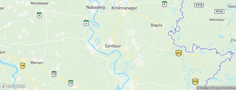 Shāntipur, India Map