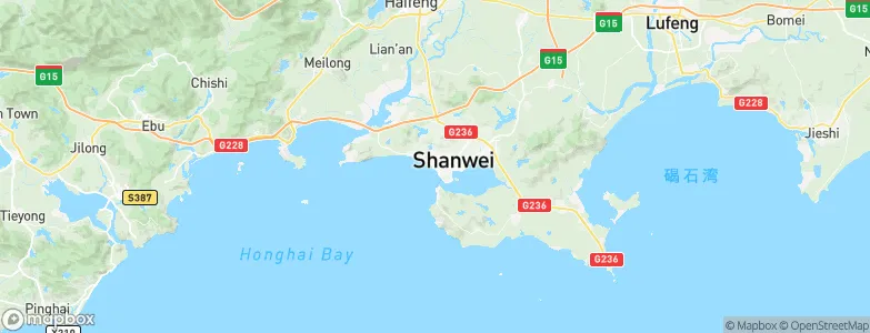Shanwei, China Map