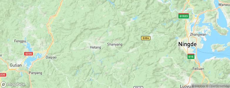 Shanyang, China Map