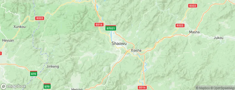 Shaowu, China Map