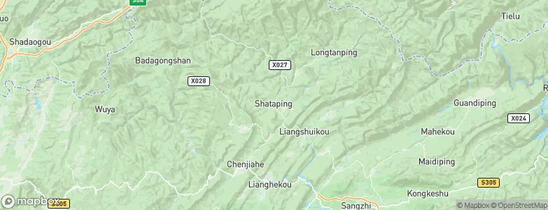 Shataping, China Map