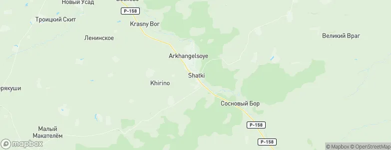 Shatki, Russia Map