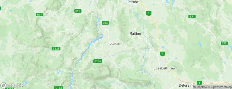 Sheffield, Australia Map