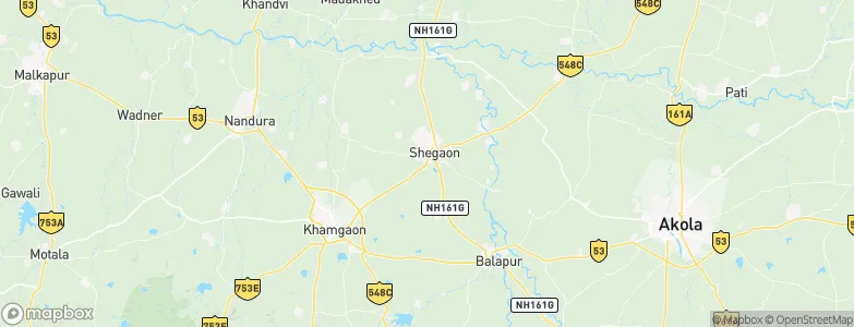Shegaon, India Map
