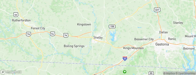 Shelby, United States Map