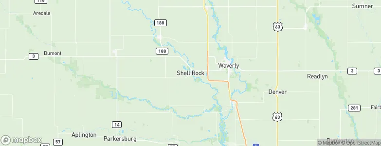 Shell Rock, United States Map