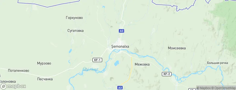 Shemonaīkha, Kazakhstan Map