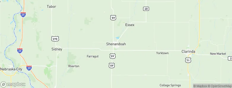 Shenandoah, United States Map
