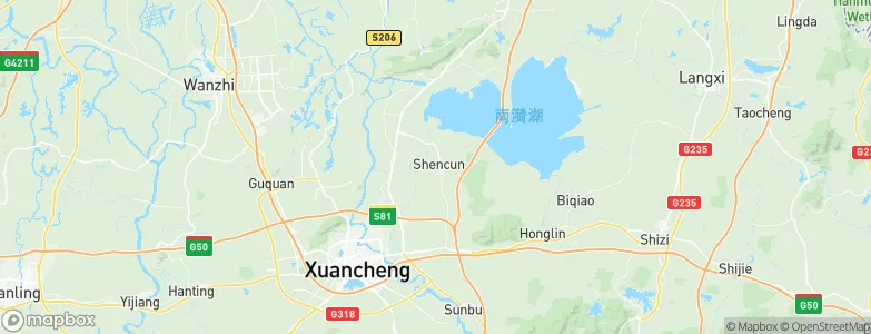 Shencun, China Map