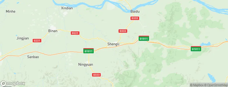 Shengli, China Map