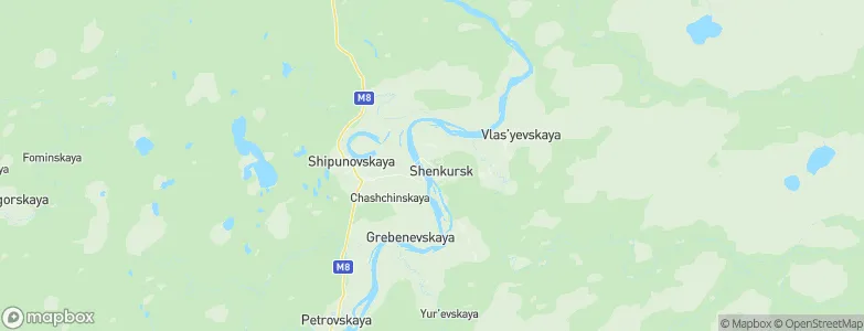Shenkursk, Russia Map