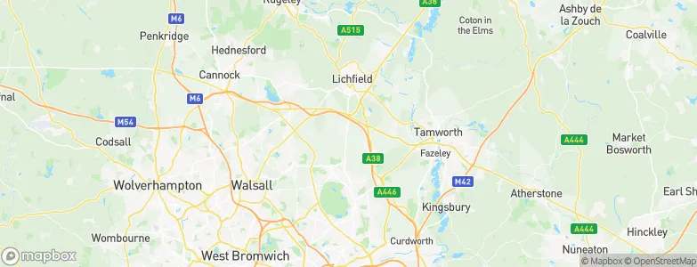 Shenstone, United Kingdom Map