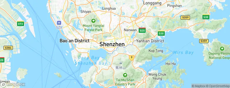 Shenzhen, China Map